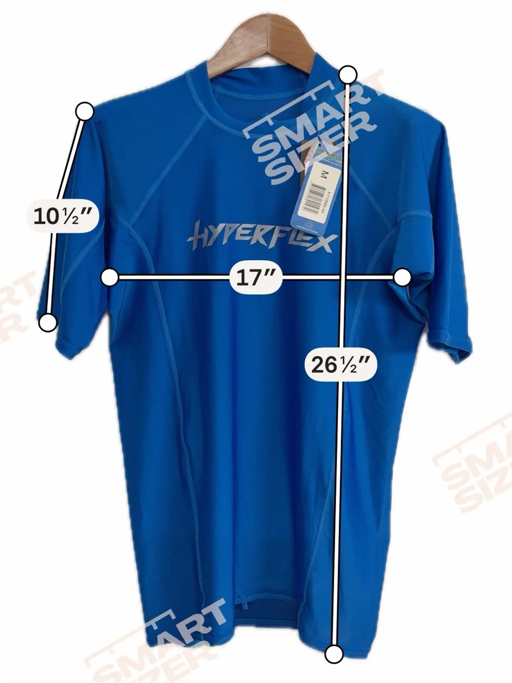 Hyperflex Blue 50+ UV Rash Guard Short Sleeve Swim Surf Shirt NWT Men’s Medium
